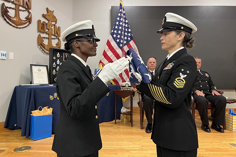 Tiffany Laitola in her military uniform.