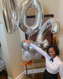 Krystal Dabon celebrates after completing her Doctor of Nursing Practice (DNP) degree from Purdue University Global in December 2021. (Photo courtesy of Krystal Dabon)