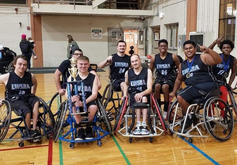 Wheelchair basketball has been an instrumental component of Kevin Kohn’s life. He’s pictured here with the LWSRA Hawks, where he’s played for five years. (Photo provided)