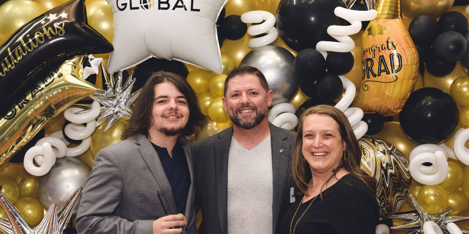 Friesner was able to spend more time with his family because of Purdue Global’s flexible schedules. (Purdue University photo/Rebecca McElhoe)