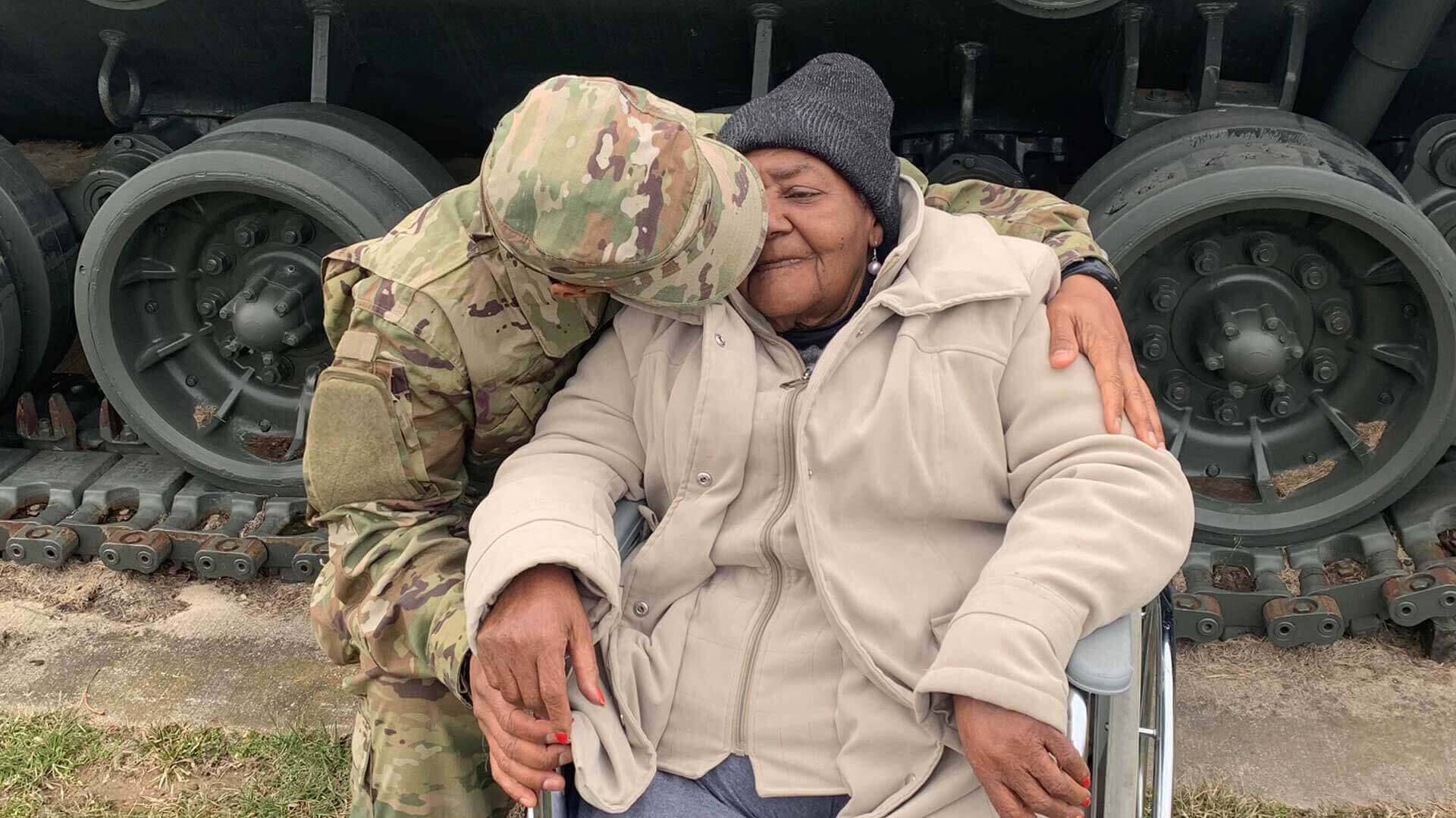 Jimmie Woodruff with his grandmother Emma Jean Woodruff