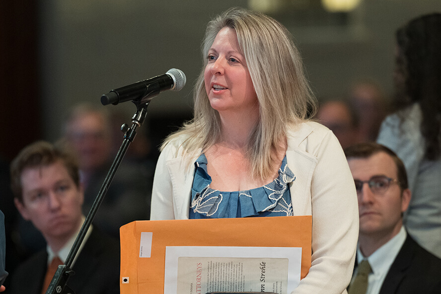 Abby Strehle is looking to specialize in elder care following her admission to the Indiana bar. (Purdue Global photo/John Underwood)