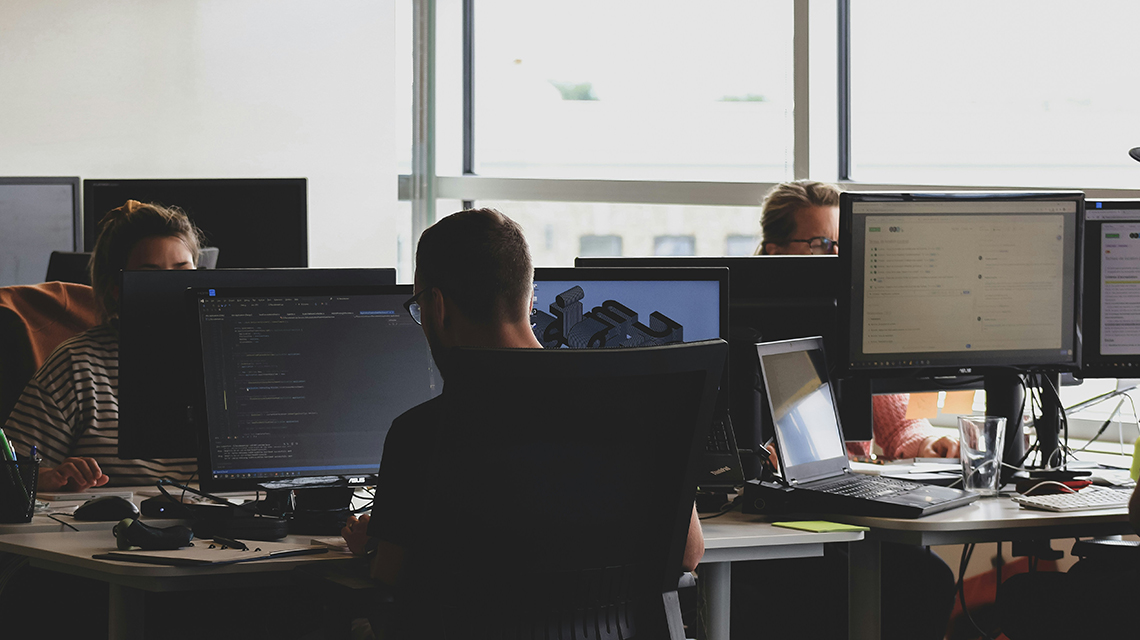 Cap: Addressing human risks in AI security is the focus of a new book by Shaila Rana, a Purdue Global faculty member who specializes in AI and cybersecurity. (Photo by Compagnons/Unsplash)
Alt: A laptop partially open, focusing on the keyboard.