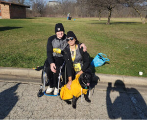 Kevin and Melissa Kohn participated in the Hot Dog 5K with their dog Elsa in Elk Grove, Illinois. (Photo provided) 