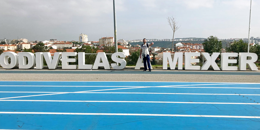 At the world championships in Portugal (Photo provided) 