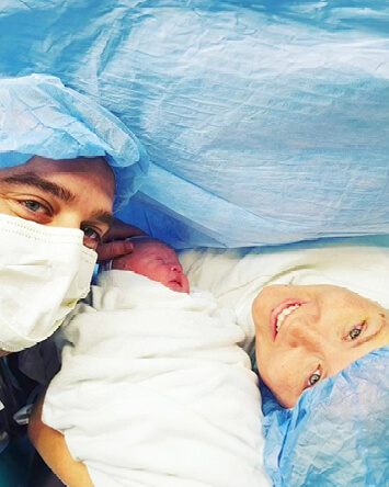 Abby and Kevin Steiner welcome their daughter, Avery, into the world. (Photo provided) 