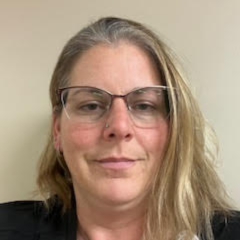 A woman with glasses.