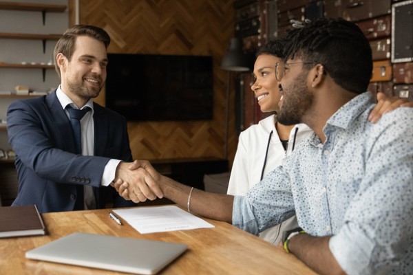 Couple meeting with an advocate