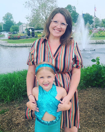 Abby and Avery Steiner together after a dance recital. (Photo provided) 