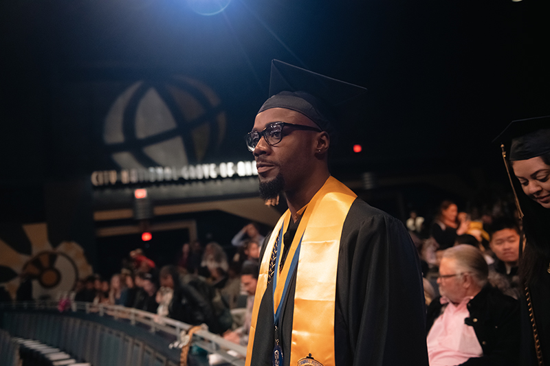 Purdue Global will hold its spring commencement ceremonies on May 6 at Purdue University’s Elliott Hall of Music in West Lafayette. More than 1,400 candidates will participate in three ceremonies that day. (Purdue Global photo/Jon Garcia)