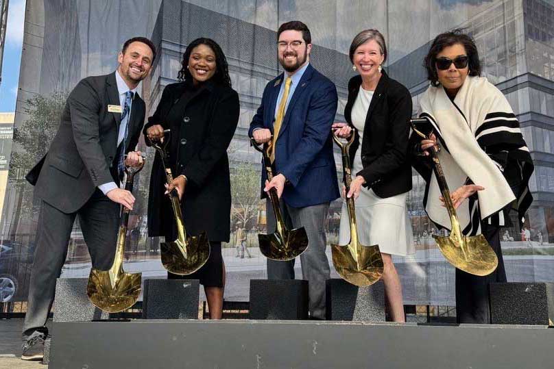 Cassidy Burrell at a ceremony for one of her fundraising projects for the university. (Photo provided)