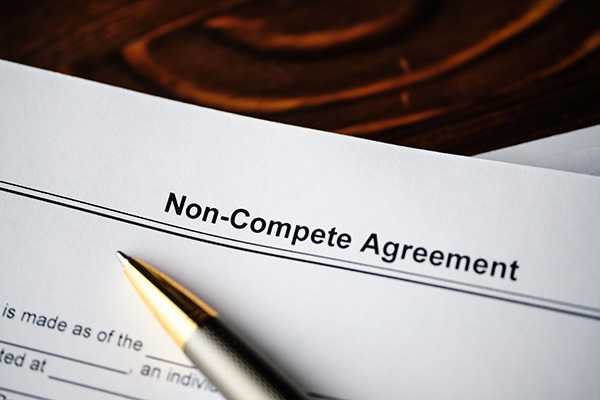 Legal document with a header that reads "Non-Compete Agreement."