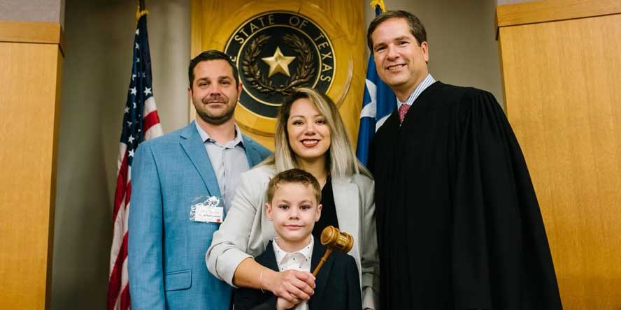 At the finalization of their son’s adoption. (Photo provided) 