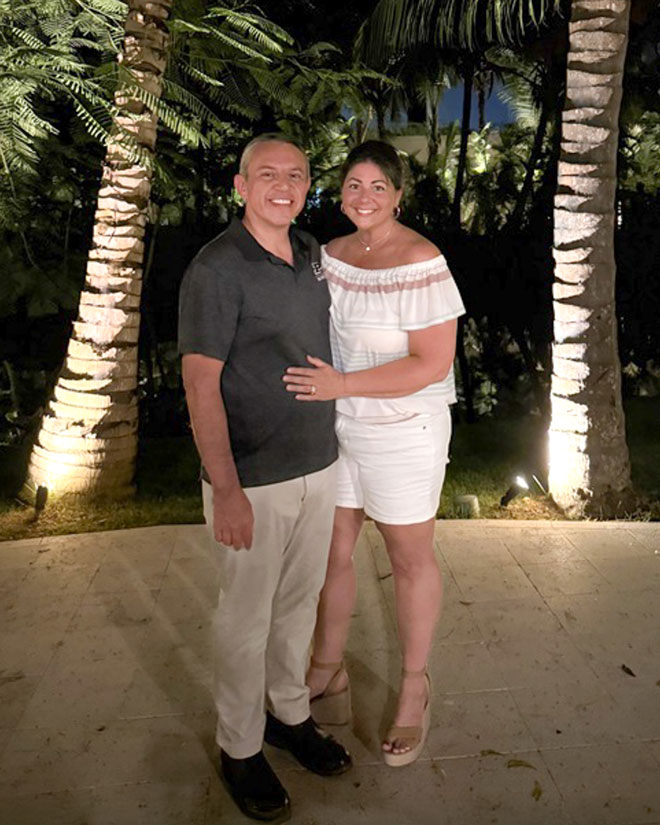 Carlos Bonilla’s wife, Melissa, has supported him throughout his higher education journey. (Photo provided)