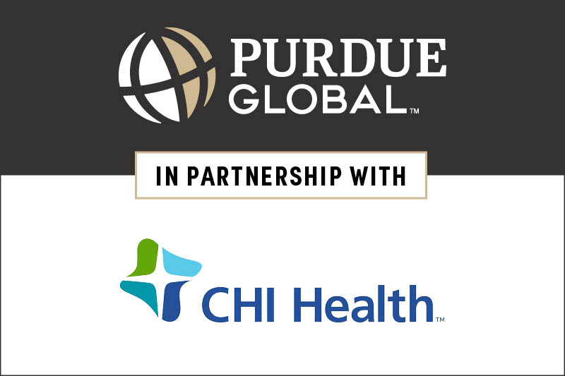 Purdue Global and CHI Health Mercy logos