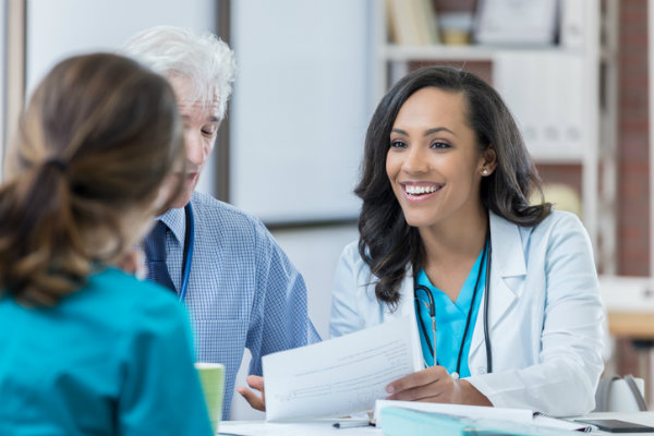 A nurse interviews another nurse
