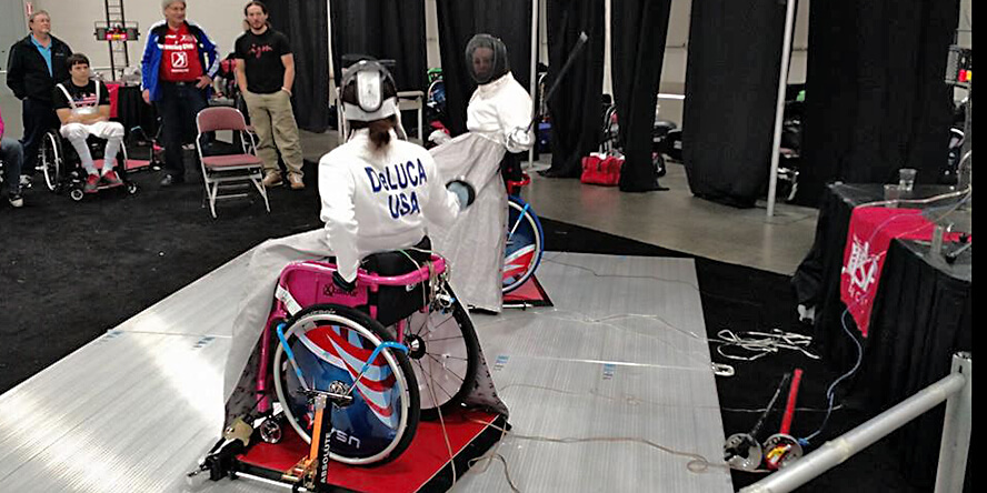 DeLuca began competing in parafencing when she was 13 after competing for four years in able-bodied fencing. (Photo provided) 
