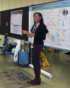 As a Sigma Theta Tau Rising Star of Research and Scholarship, Krystal Dabon was invited to present her project research at the nursing honor society’s conference in November 2021. (Photo courtesy of Angela Owens)