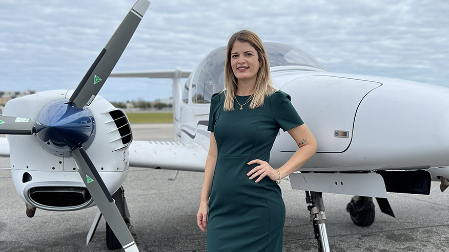 Marisa Aguiar’s passion for online learning and aviation safety standards is preparing students for careers in the aviation industry. (Photo courtesy of Phoenix East Aviation/Michaela Gaddis)