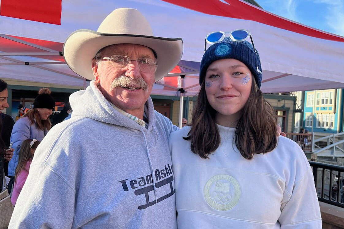 Ashley with her grandfather