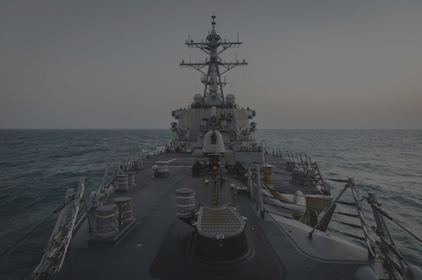 Navy battleship at sea