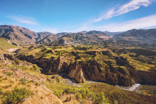 Vallée de Colca à proximité d'Arequipa au Pérou