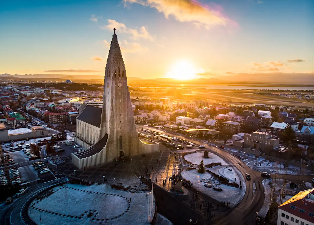 Europa Island Hallgrimskirkja Die evangelisch-lutherische Pfarrkirche der Isländischen Staatskirche in Reykjavík