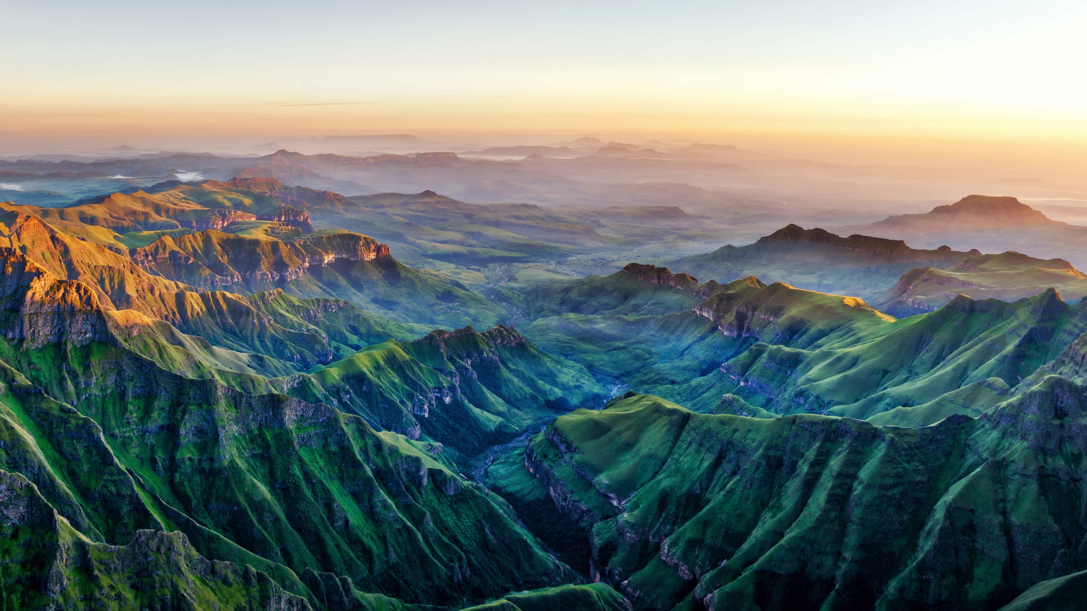 Amphitheatre in the Drakensberg Mountains, South Africa. 