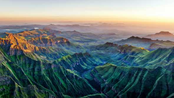 Amphitheatre in Drakensberg mountains South Africa near Lesotho