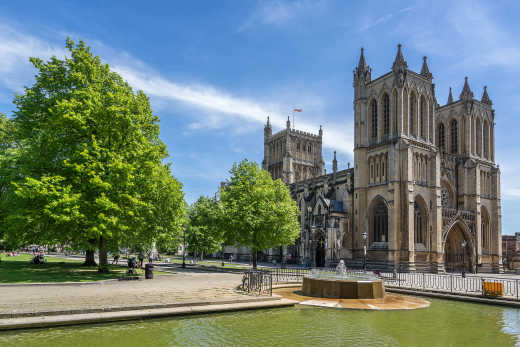 Blick zum Bristol Kathedrale in England. 