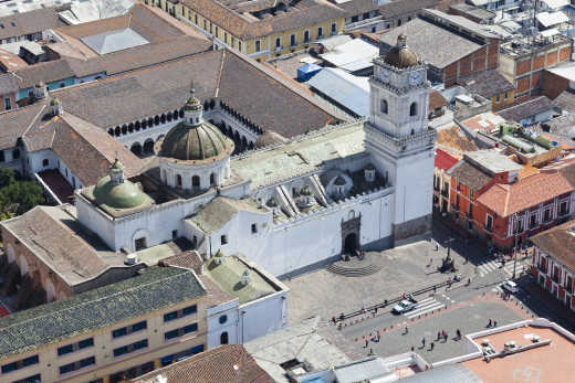 The Basilica de Nuestra Señora de la Merced in the Ecuadorian capital Quito.
