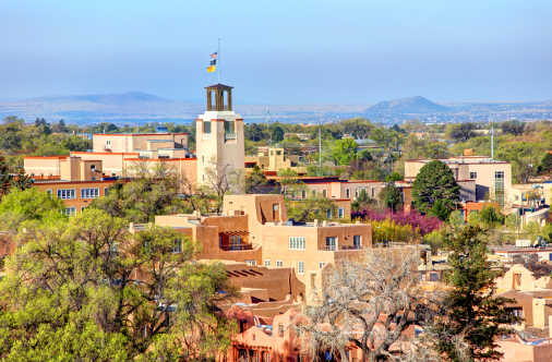 Blick auf Santa Fe in New Mexico in den USA