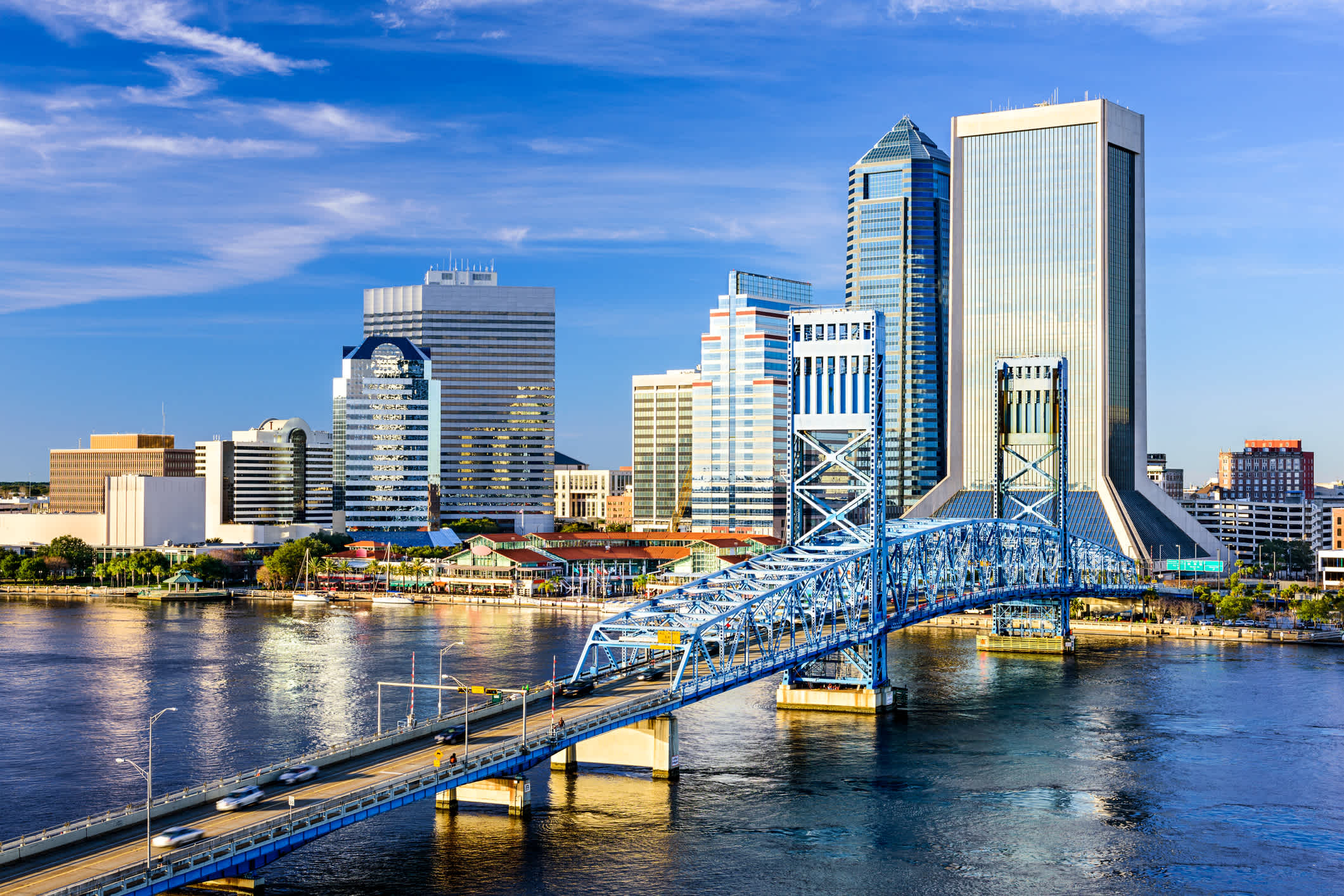 Skyline of Jacksonville in Florida.