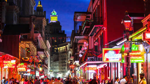 Bourbon Street at a New Orleans experience
