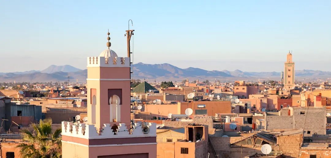 Panorama von Skyline Marrakesch Marokko