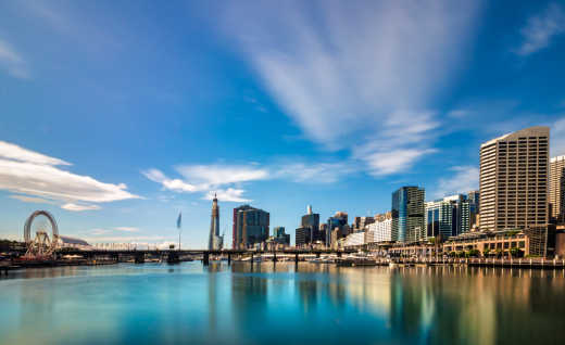 View at Darling Harbour in Sydney, Australia.

