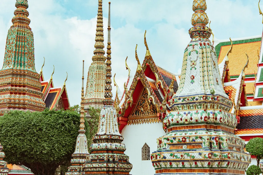 Architektur des Wat Pho in Bangkok, Thailand