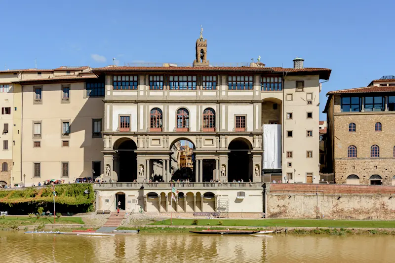Florenz, Italien Uffizi Galerie von außen, Florenz, Italien.