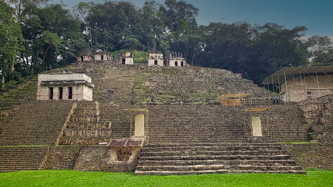 Mexikos, Chiapas, Bonampak Photo de ruine Maya, au Mexique