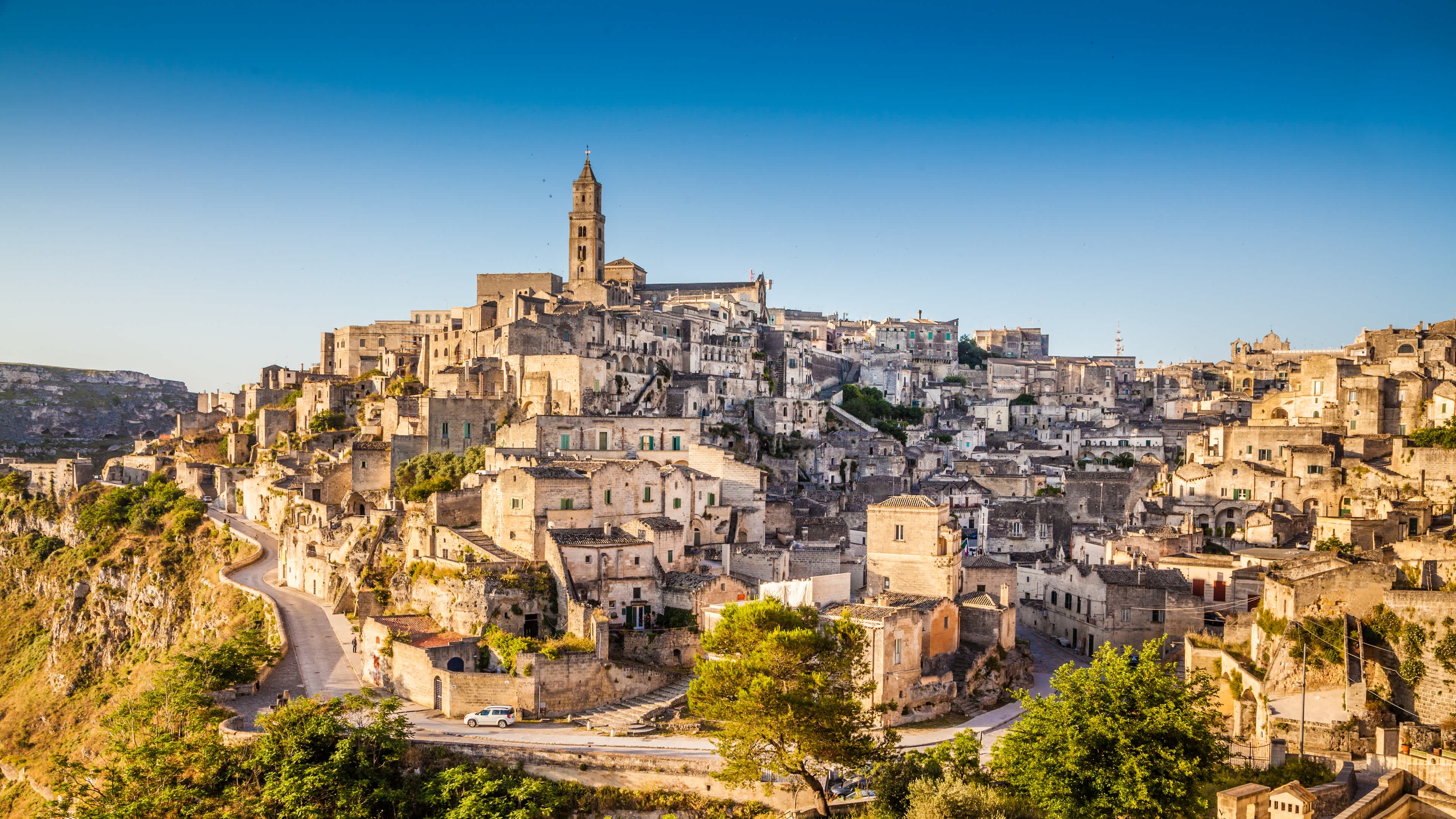 See the beautiful skyline of Matera on tour of Puglia