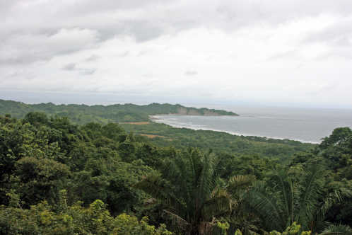Die grüne Bucht von Nosara an der Pazifikküste Costa Ricas 