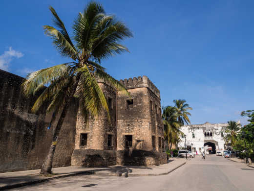 The Old Fort also known as the Arab Fort and the House of Wonders in Stone Town on Zanzibar, Tanzania, East Africa.