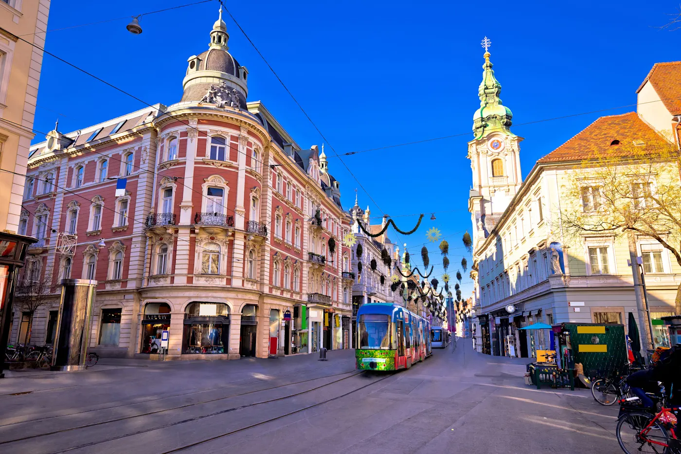 Graz, Austria, City Street, Advent, Architecture

