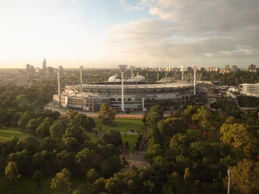 View at the Melbourne Cricket Ground (MCG), Australia. 
