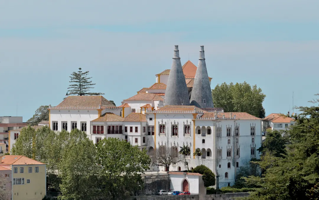 Blick auf den Palacio Nacional in Sintra, Portugal