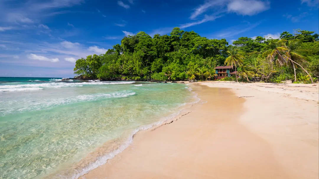 Beliebte Red Frog Beach auf Bastimentos Insel, Bocas del Toro, Panama