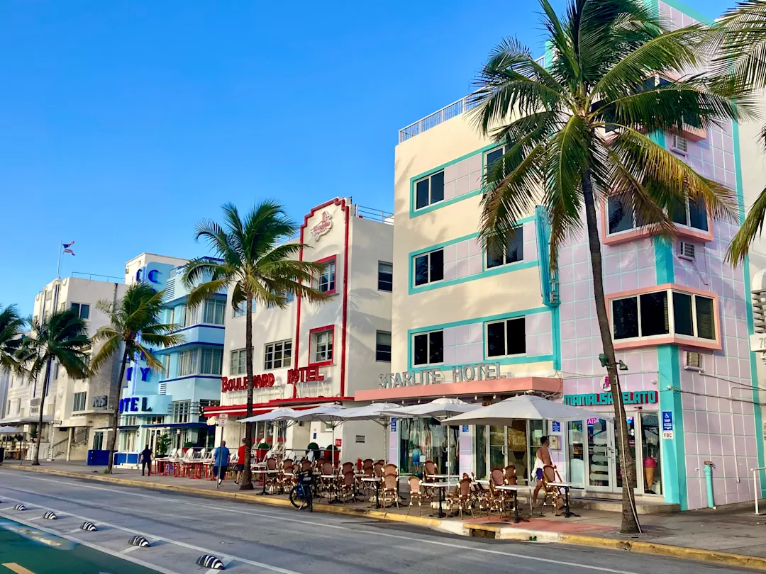 USA - Miami - Ocean Drive - die berühmteste Straße in South Beach.