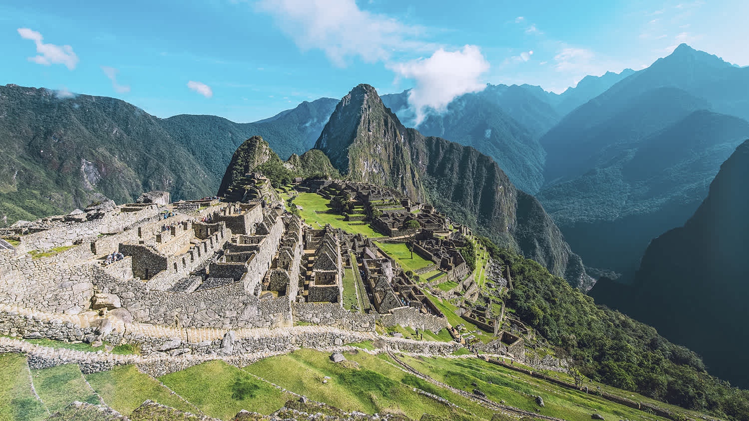 De ruïnestad Machu Picchu in Peru, Zuid-Amerika