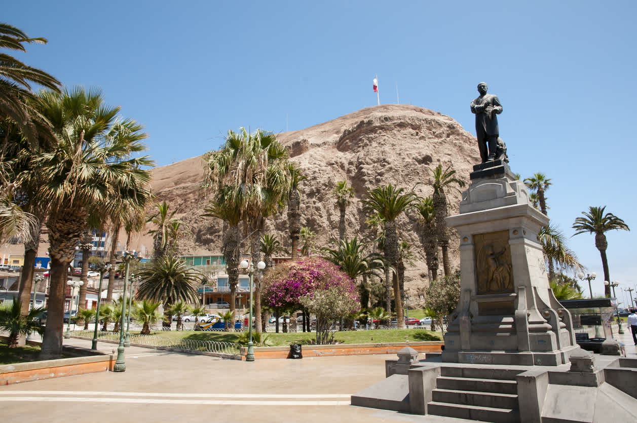 Blick auf die Stadt Arica in Chile