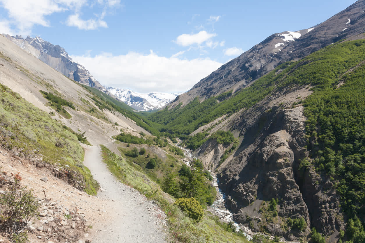 View at the Ascencio Valley in Patagonia region in Chile.